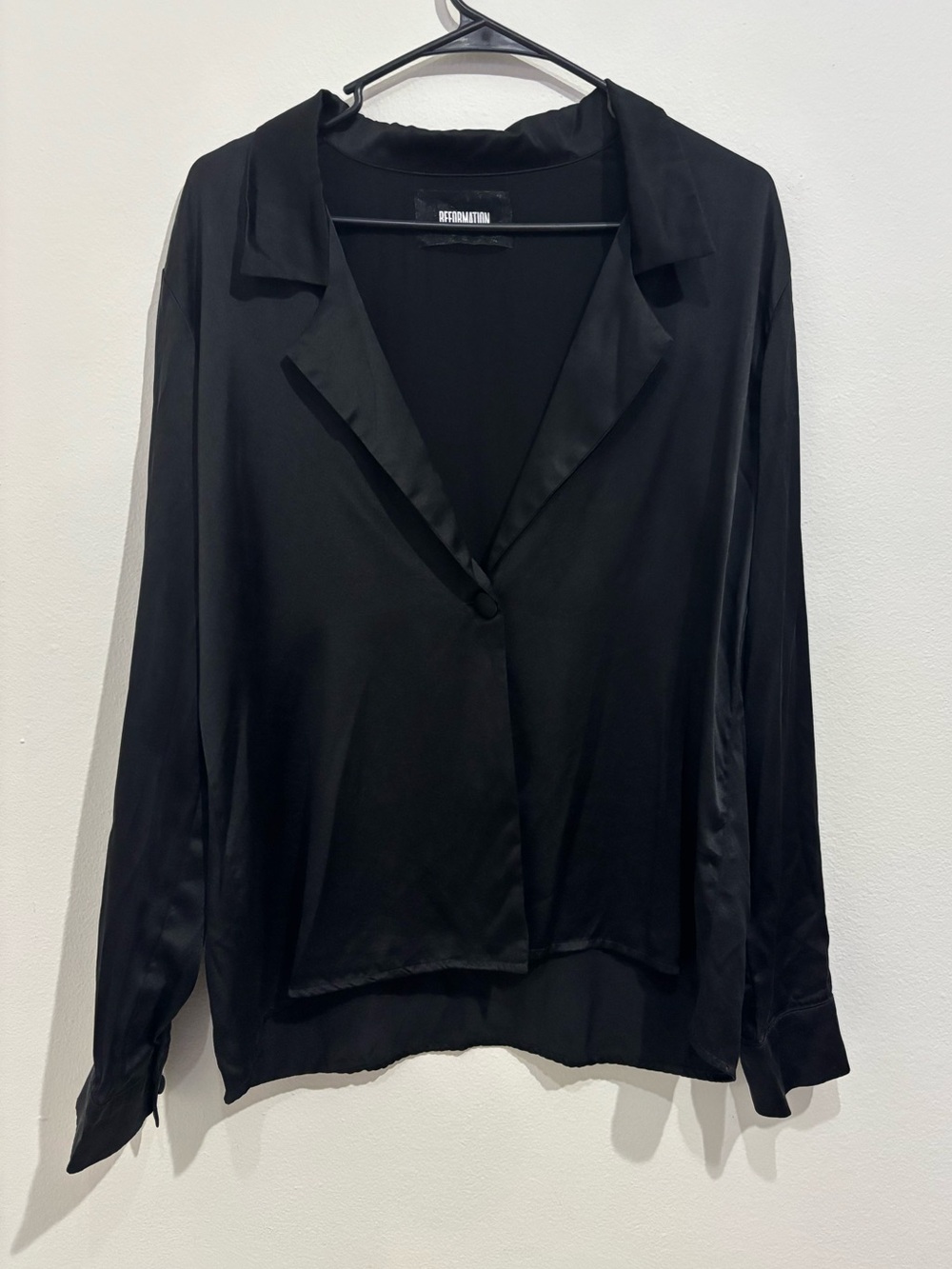 REFORMATION Size S Silk Shirt